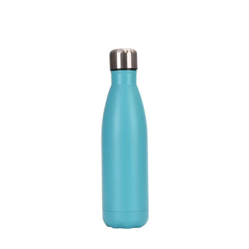 500 мл двухслойная кружка-термос из нержавеющей стали бутылка для колы вода пива термос для спортивной бутылки - Цвет: turquoise blue