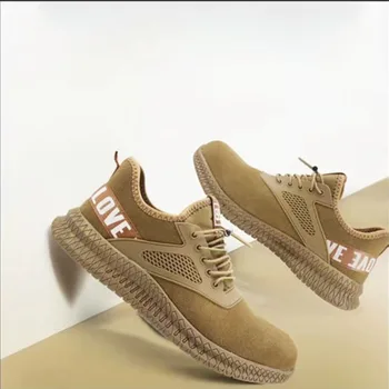 

Men's Steel Toe Cap Protective Safety Shoes Men Steel-Mid Sole Puncture Proof Work Shoes Breathable Anti-smashing Anti-piercing