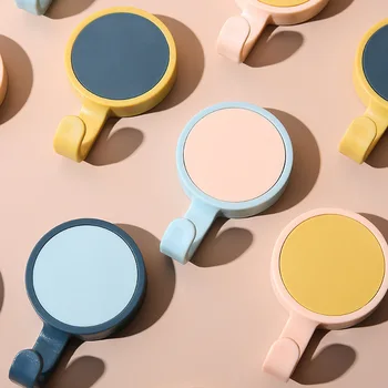 

3Pcs Sticky Hook No Trace Nail-Free Hook Toilet Bathroom Strong Multi-Function Wall Non-Marking Hook Contrast Color Hook Hot