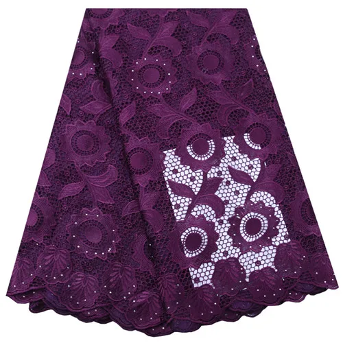 As Picture Королевский синий африканский сухой кружевной ткани водорастворимые нигерийские кружева ткань Высокое качество Французский гипюр шнур кружевная ткань 1796 - Цвет: As Picture