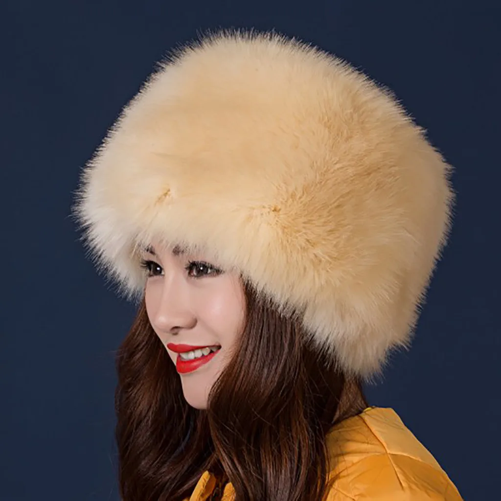 Czapka zimowa для взрослых женщин шляпа зимние наушники шляпы из искусственного меха теплая шапка Лидер продаж прямая покупка шапки женские капот sea4