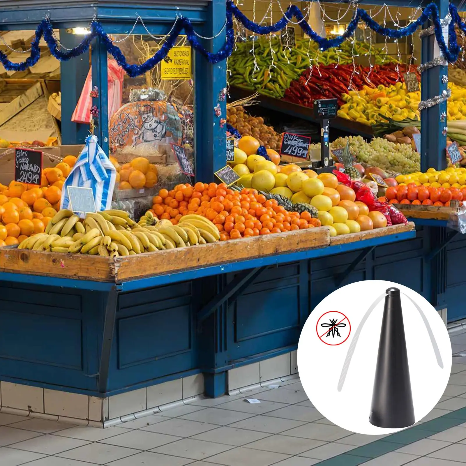 Fly Repellent Fan Food Protector Fly Destroyer Keep Flies Bugs Away