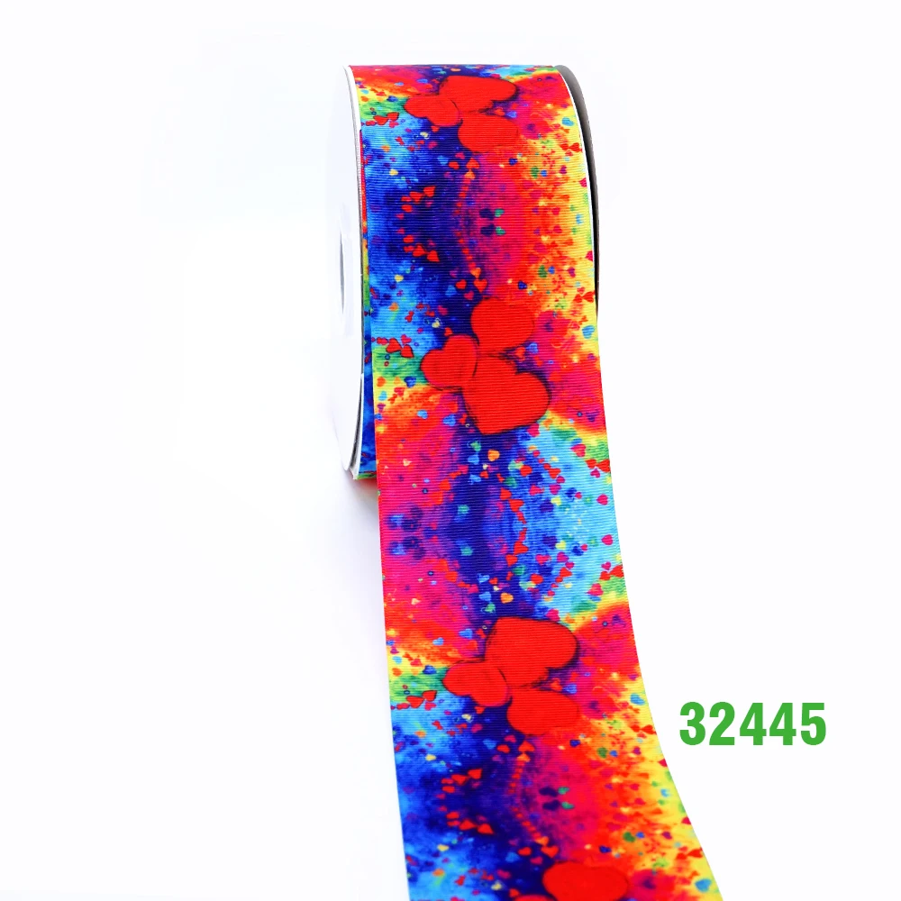 50 ярдов в Размер Жир лента напечатанная grosgrain лента 32445 - Цвет: 32445