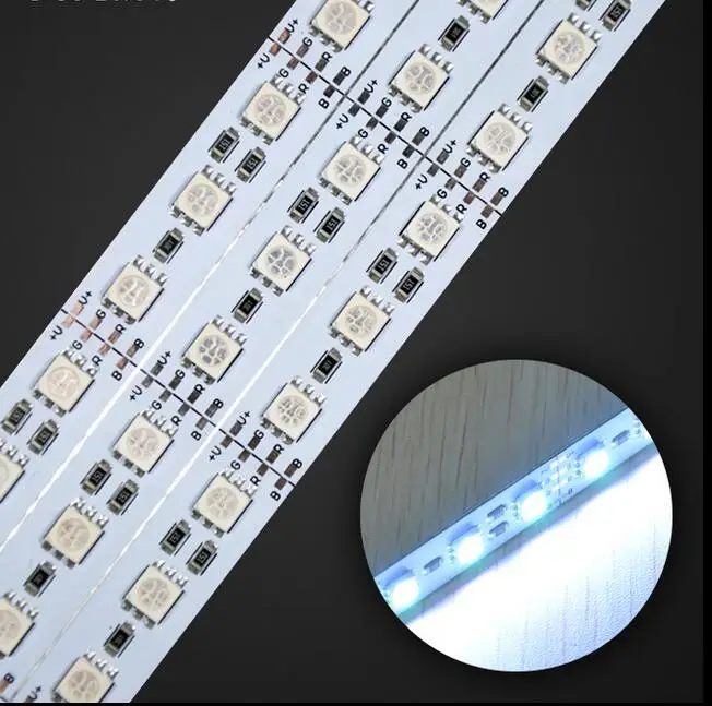 5050 0,5 м светодиодный свет RGB 36 светодиодный s/0,5 м SMD светодиодный жесткий полосы DC12V светодиодная твердая лента