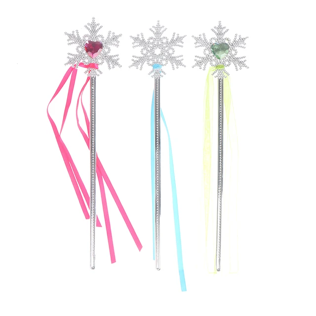 Princess Cosplay Props Hot Cute Dreamlike Five Pointed Snowflake Star Fairy Wand Kids Magic Stick Girl Birthday Gift 1