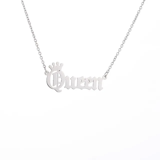 Emas Model Ratu Kalung Kustom Huruf 
