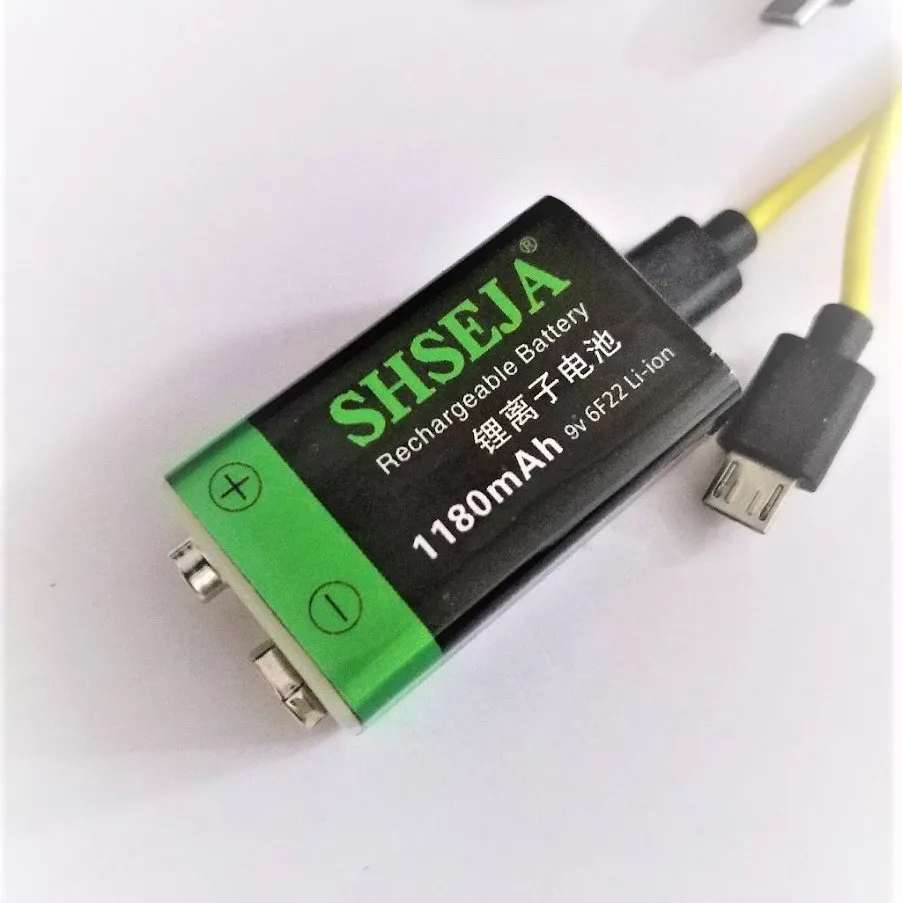 

1pcs 1180mAh 9V 6F22 Li-ion Lithium Rechargeable Battery