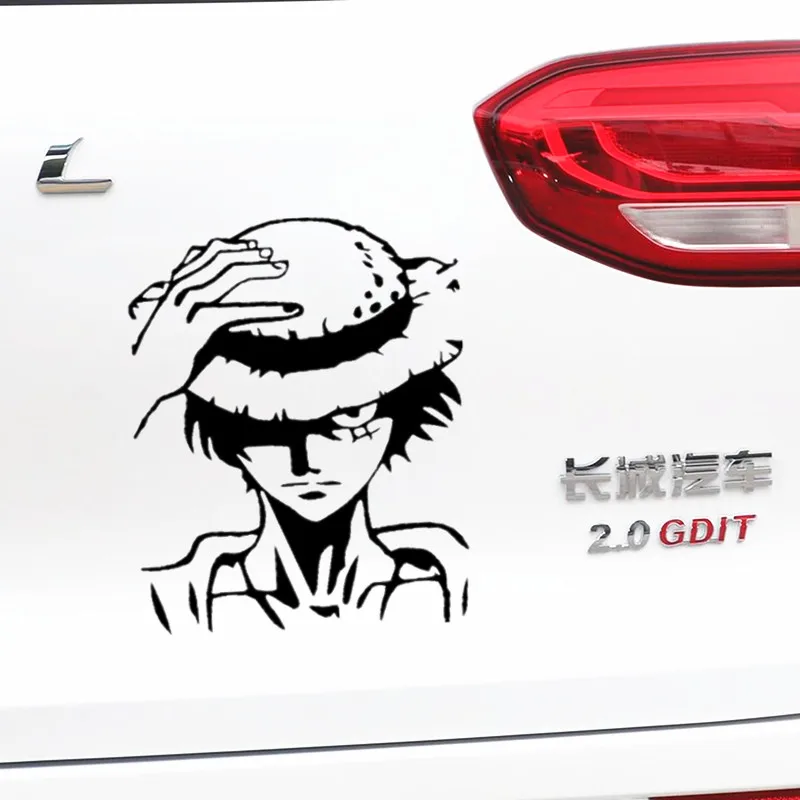 Наклейки на авто ONE PIECE Monkey D. Забавные креативные наклейки с изображением Луффи