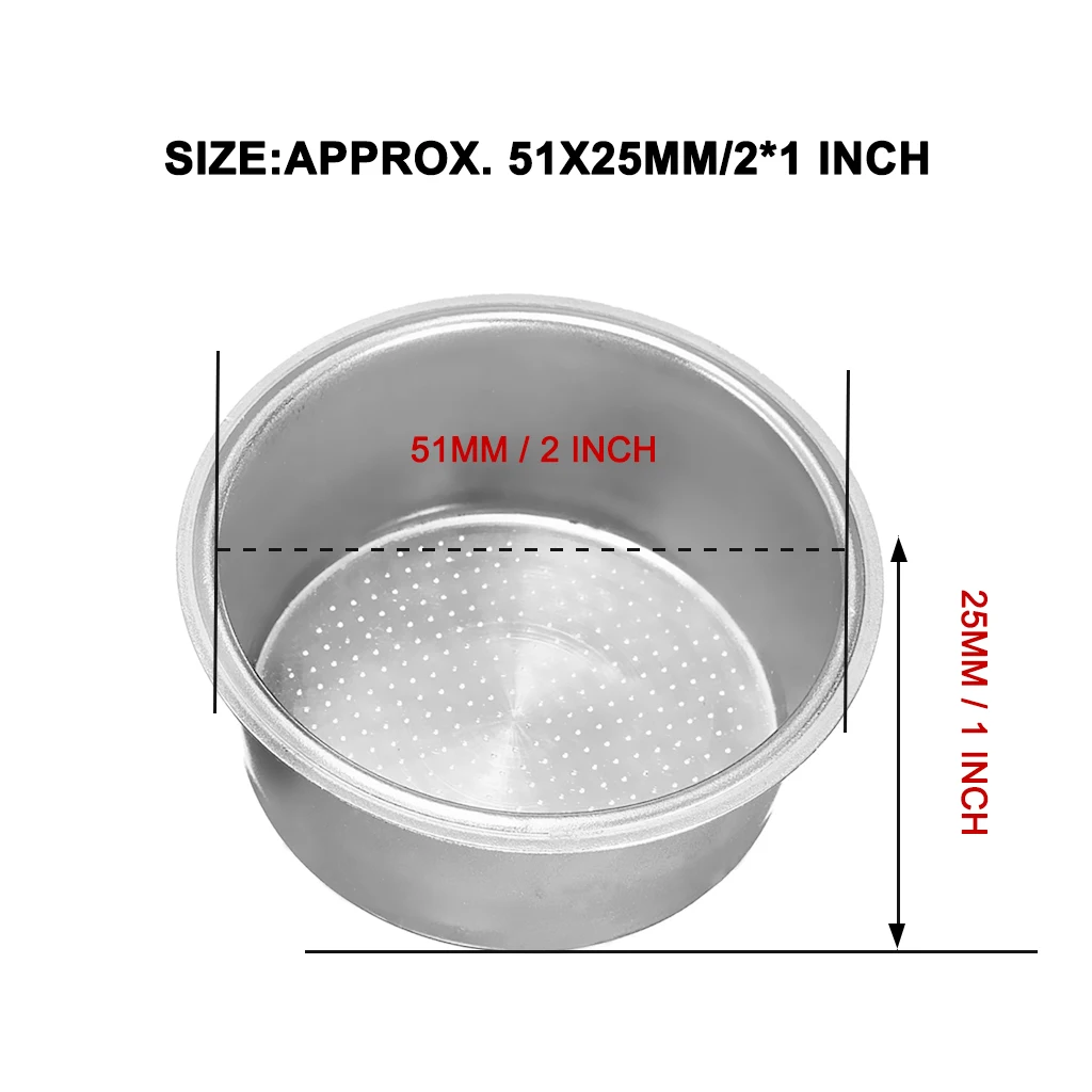 Coffee Cup High Ruggedness 51MM Stainless Steel Non Pressurized Filter Basket FOR Krups