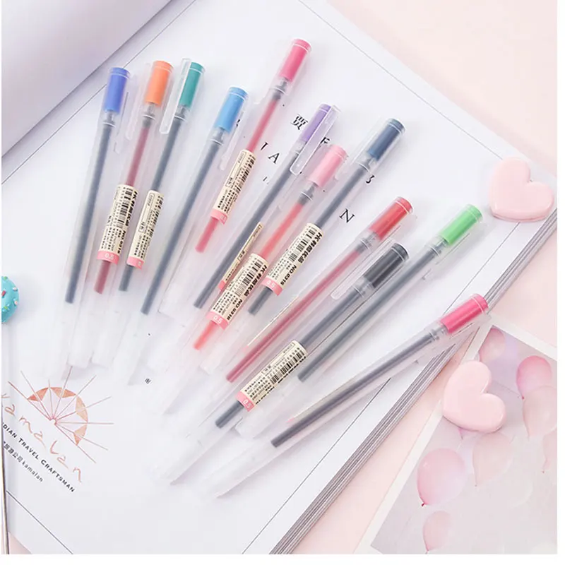 

12 Pcs/Lot 12 Colors Makers Pen Art Supplies For Drawing Gel Pen 0.5Mm Colour Ink Pens School Office Supplies Handwriting Pen