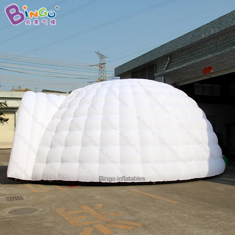 Рекламный Тип 8,2x7,7x4 mH надувной белый igloo палатка на заказ купол с 2 окнами