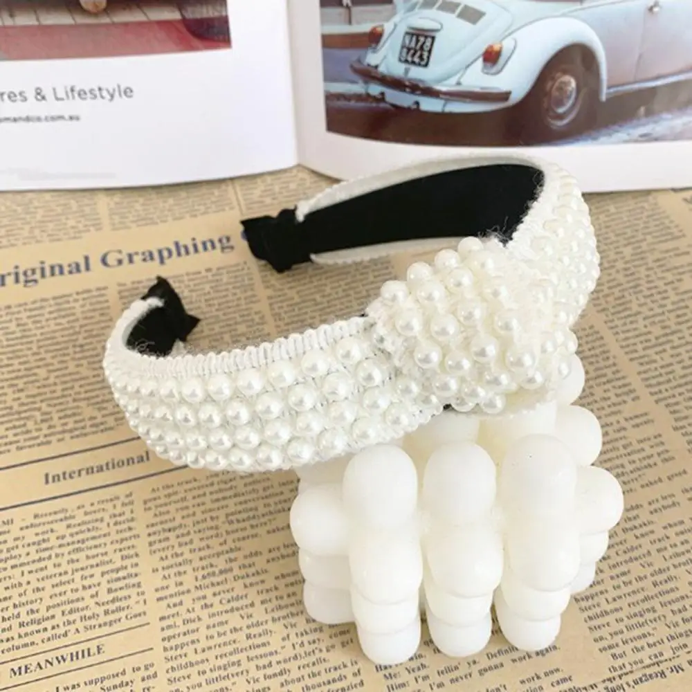1Pcs Women's Headband Pearl Hairband Flower Lace Accessories Wild Girl Gift Suitable for Any Occasion |