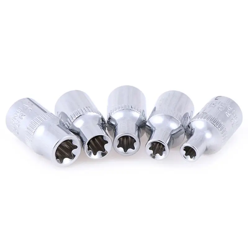 5 шт. 1/4 дюймов Torx звезда бит гнездо набор E4, E5, E6, E7, E8 звезда гнездо набор E7CB