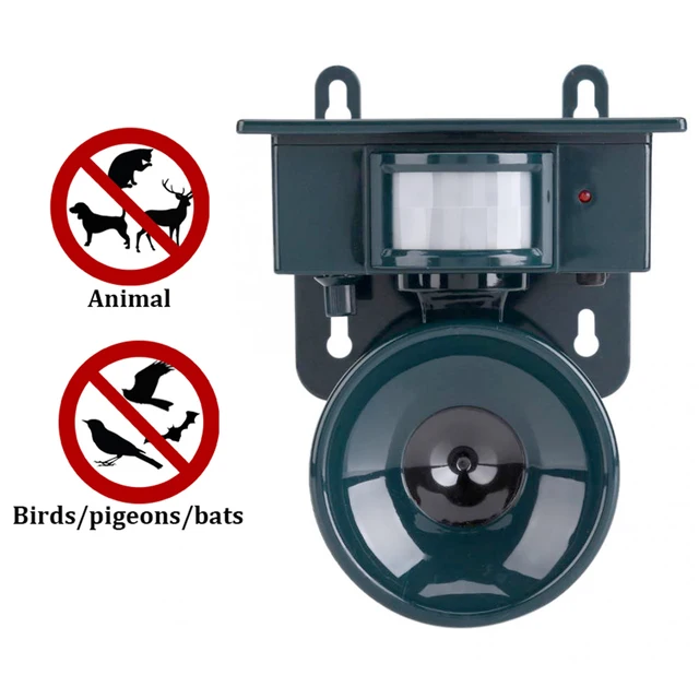 Napenergia Ultrahangos Kártevőirtó Anti Madár Egér Kutya Róka Kártevő Eszköz Kültéri Kerti Park Fűállatok Repeller Madárlabrator