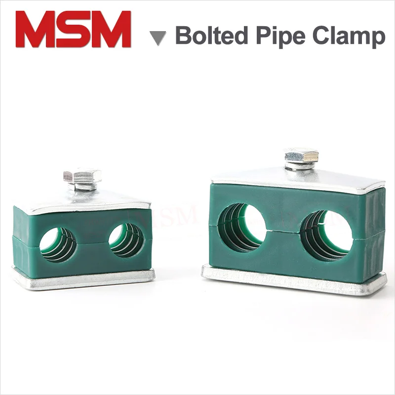 2 Pcs Light Weight Twinhole Bolted Plastic Clips Pipe Clamp Tube Fastener Assortment Kit