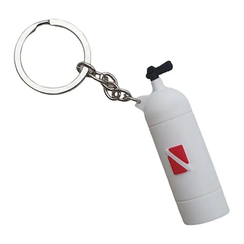 Diving Tank Key Chain Dive Flag Keychain Keyring Diver Fans Charm Pendant Dive Air Cylinder Keychain Keyring 