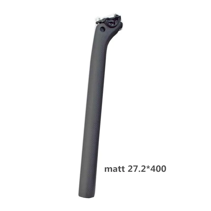 black matt 27 2 400 T800 Подседельный штырь для горного велосипеда карбоновый Подседельный штырь велосипедный Подседельный штырь MTB дорожный Подседельный штырь для горного велосипеда, штанга велосипеда 188g 27,2/30,8/31,6 Велосипеды части sb25 - Цвет: black matt 27 2 400