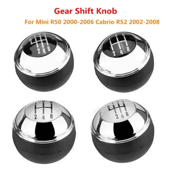

5 6 Speed Manual Car Gear Shift Knob Shifter Lever Handle Ball Round For Mini R50 2000-2006 Cabrio R52 2002-2008 25117542278 New