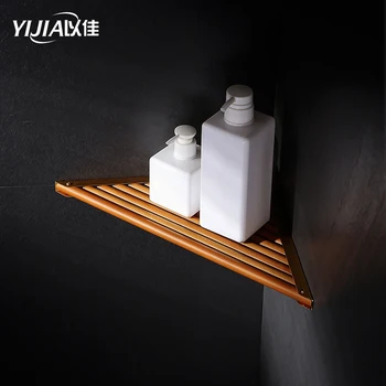 

Cheap Bathroom wooden triangle corner shelf Kitchen storage rack