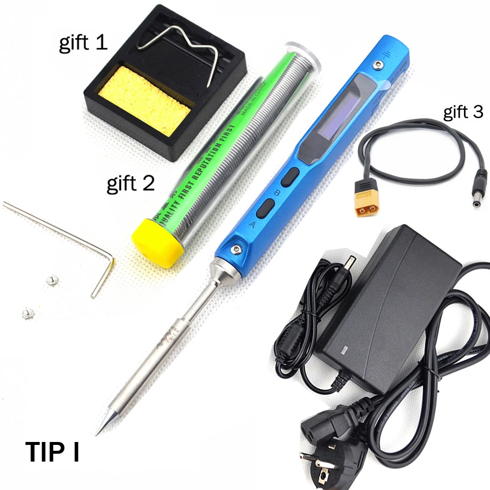 TS100 Mini Portable Smart Programmable Electric Soldering Iron Digital LCD Display Original Replacement Tip High Frequency+GIFT hot stapler plastic Welding Equipment