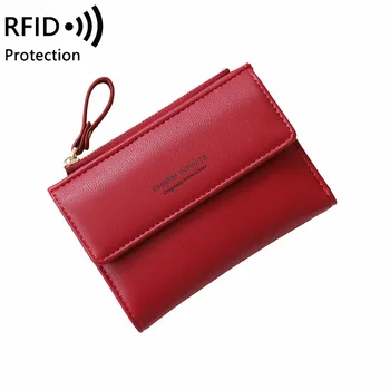 

2020 new women's wallet rfid short wallet women casual multi-card two-fold small wallet Mini cute wallet