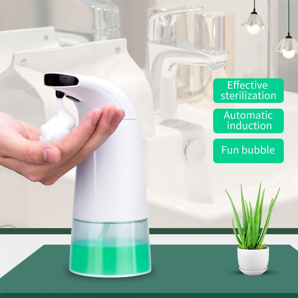 250ml Bathroom Intelligent Liquid Soap Dispenser Automatic Induction Foam Wash Smart Phone Infrared Sensor Smart Soap Dispenser