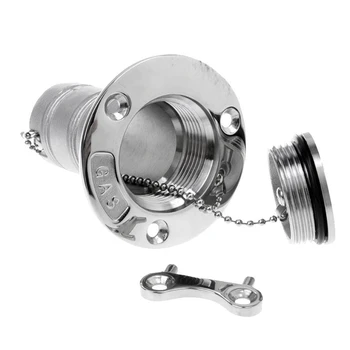 

38mm 1.5 inch Marine Stainless Steel Boat Deck Fill/ Filler Port Gas Fuel Tank With Key Cap