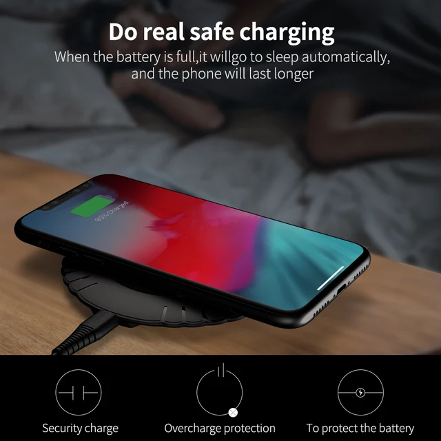 FLOVEME Qi Wireless Charger 10W Fast Wireless Charging Pad Usb Phone Charger For iPhone 8 11 Pro XS Max XR For Samsung S10 S9 S8 4