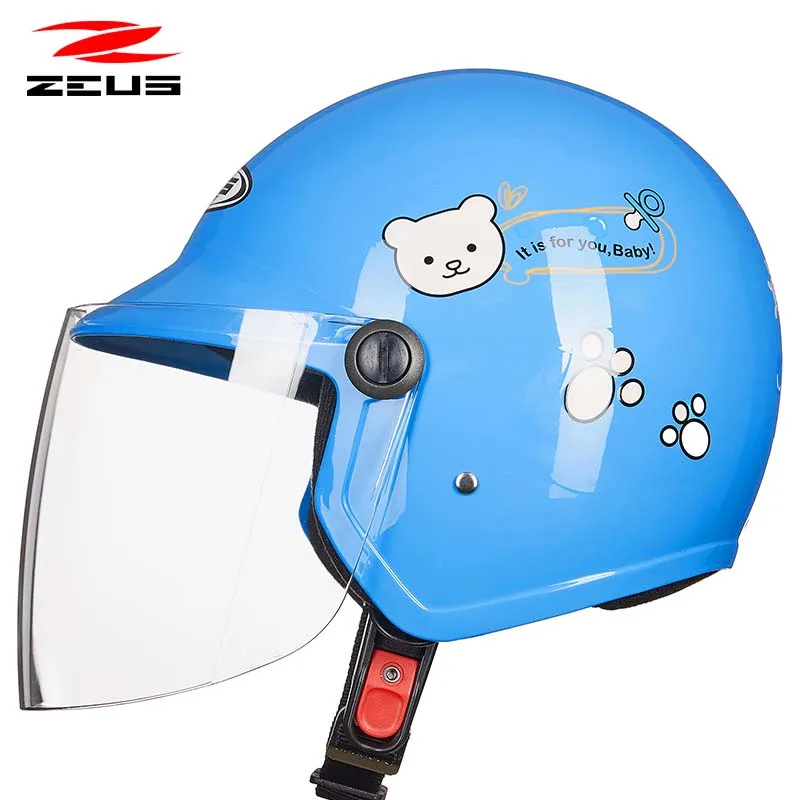 Для мальчиков и девочек ZEUS ZS-201A moto rcycle детский шлем, розовый, красный, синий, желтый мото скутер электрические мото rbike детские шлемы - Цвет: S72 blue