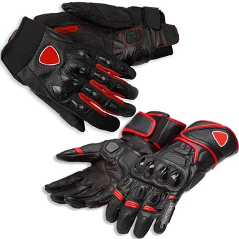 

2020 Newest Model Leather Speed Air C1 Gloves Motorbike Motorcycle Racing Gloves For Duca ti Motorbike Black/Red Gloves Long G