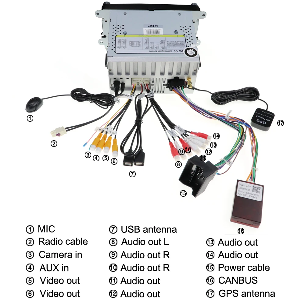 Best Android 9 DSP Car DVD player GPS navination For Volkswagen/VW golf/passat/tiguan/Skoda/Seat/VW Amarok multimedia Auto head unit 2
