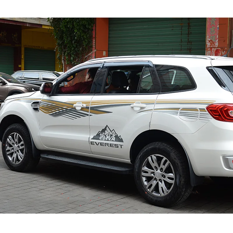 Car sticker Car side skirt applique Car body drawing Styling AutoDecal Car Side Stripes Car body drawing For Ford Everest