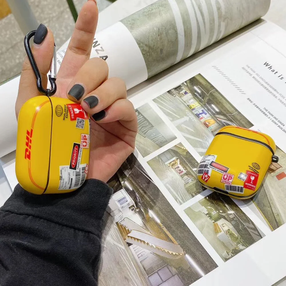 Для Airpods Pro Чехол DHL лейбл логистики 50th Юбилей Bluetooth наушники для Iphone Airpods 1/2/3 гарнитура Защитная крышка