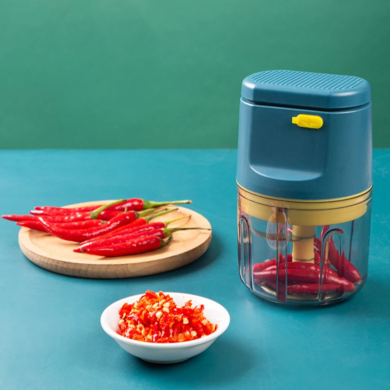 Tritatutto elettrico senza fili USB per aglio, tritacarne, tritacarne, utensili da cucina, robot da cucina ricaricabile_voghion.com