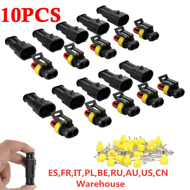 

Hot Selling Two-Pin 2-Way Seal Car Boat Waterproof Electrical Wire Superseal Connector Kit