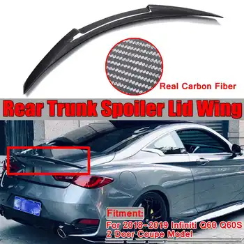 

New 3 Style Real Carbon Fiber Car Rear Trunk Spoiler Wing Lid For Infiniti Q60 Q60S 2018-2019 Rear Trunk Boot Lip Spoiler Wing