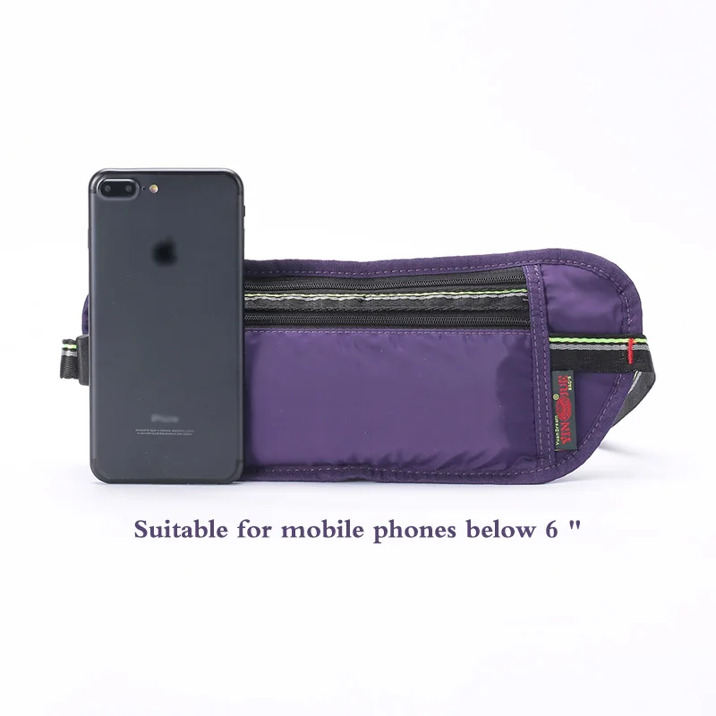 YINJUE sports waist bag neutral outdoor travel running Hip Waist pack Soft nylon 6 phone women gym Fitness Fanny pack waistbags