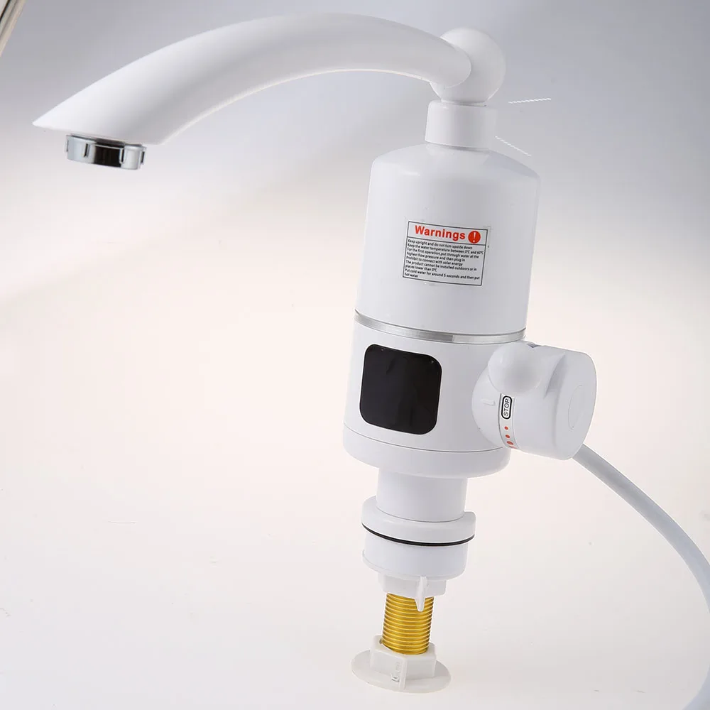 

Kitchen Water Heater Shower Faucet Instantaneous Instant Heaters Tankless Water Heating Tap EU Plug Home Kitchen Dishes Supplies