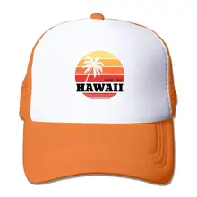 TSDFCMen/женские Гавайские сетчатые бейсболки, регулируемая оранжевая шляпа для папы