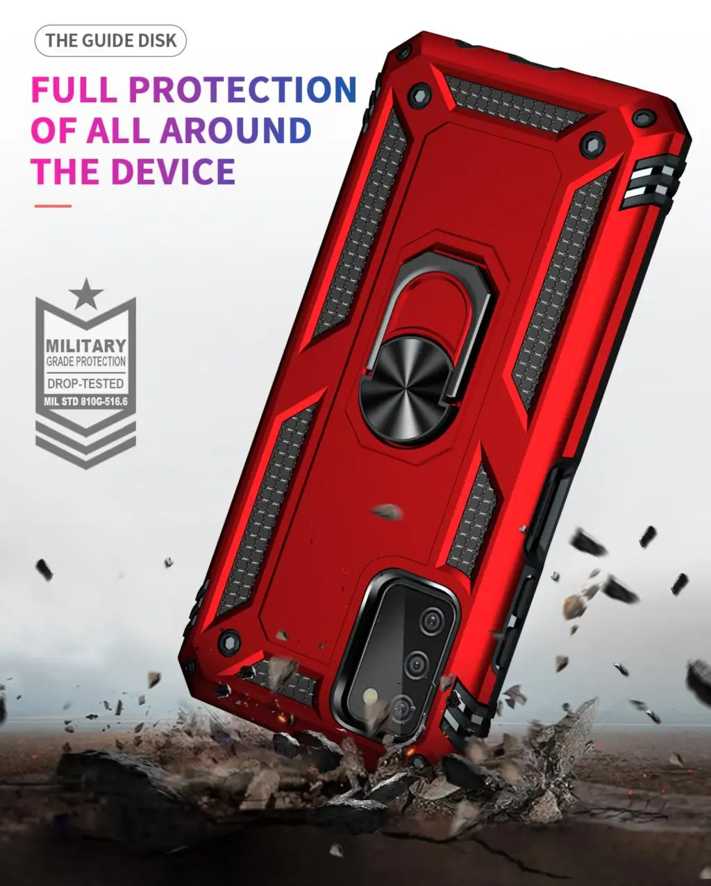 for Samsung A03s Armor Shockproof Case for Samsung Galaxy A03s Military Protective Magnet Holder Ring Case Cover for A 03s 03 s silicone cover with s pen