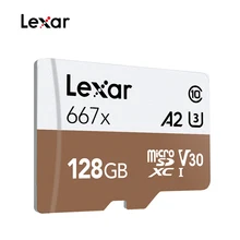 Карта памяти Lexar 667x MicroSD 100 Мб 128 ГБ 256 ГБ карты Micro SD класс 10 A2 UHS-I U3 V30 100 МБ TF карта cartao de memoria
