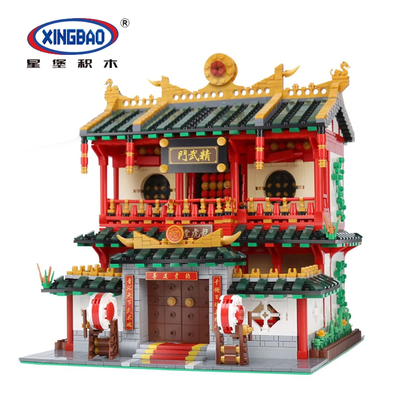 DHL Xingbao 01020 01021 01022 01023 01102 01103 01001 01002 01003 01004 классический китайский традиционный дом кирпичи блоки игрушки - Цвет: 01004 Without Box