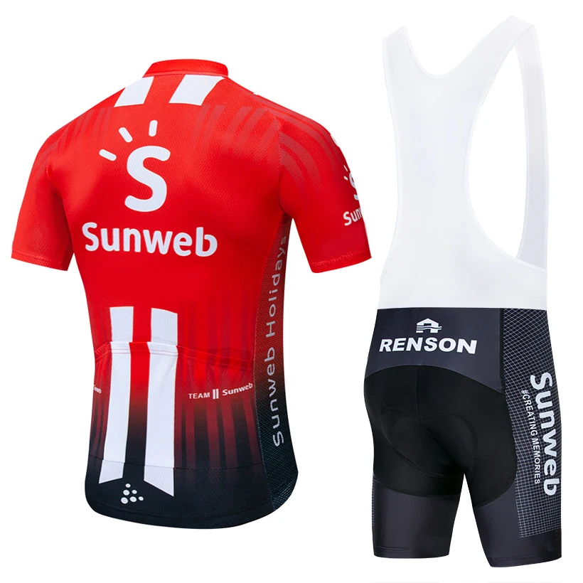 6 шт. полный комплект команды sunweb Велоспорт Джерси 20D набор велошорт Ropa Ciclismo Лето быстросохнущая pro велосипедный майон брюки