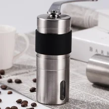 Ручная керамическая кофемолка из нержавеющей стали, регулируемая кофемолка с резиновым кольцом, ручная кофемолка