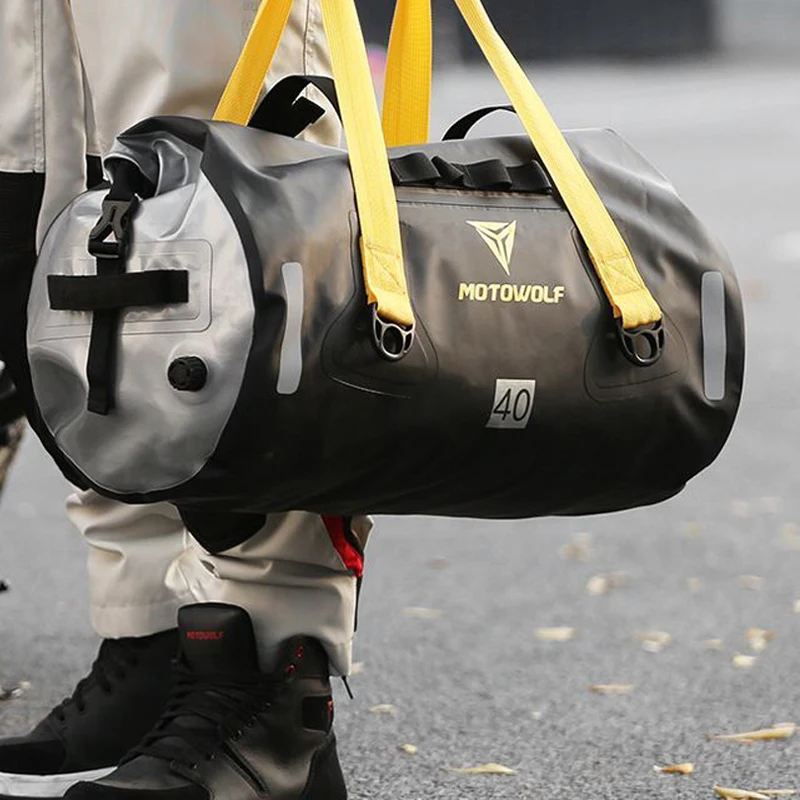 Motowolf Motorcycle Waterproof Tail Bags Back Seat Bags Travel Bag