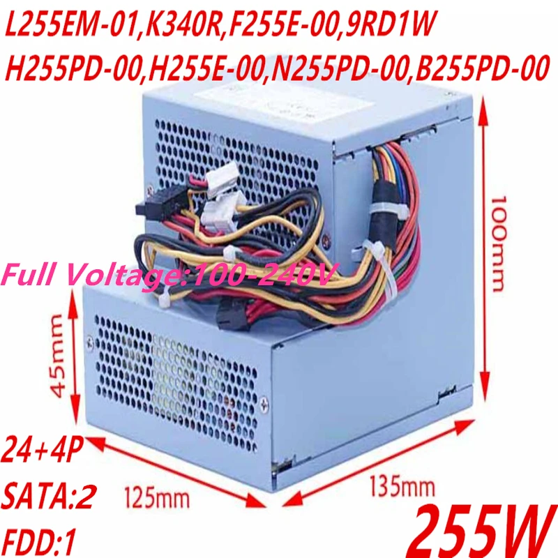 Блок питания для ноутбука Dell 580 760 780 960 980 DT Питание L255EM-01 K340R F255E-00 9RD1W H255PD-00 H255E-00 N255PD-00 B255PD-00