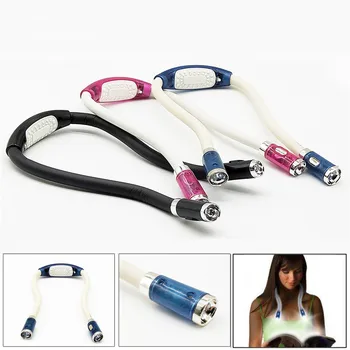 

Convenient hands-free LED neck night light reading light novelty LED night flash camping light