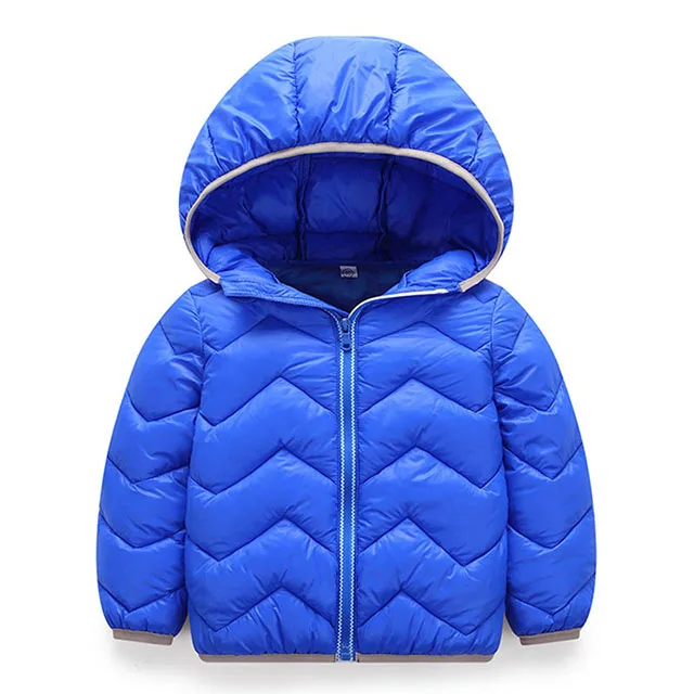 Blue Куртка для маленьких девочек г. Осенне-зимняя куртка для девочек, пальто детская теплая верхняя одежда с капюшоном, пальто для мальчиков, куртка, пальто детская одежда - Цвет: Blue