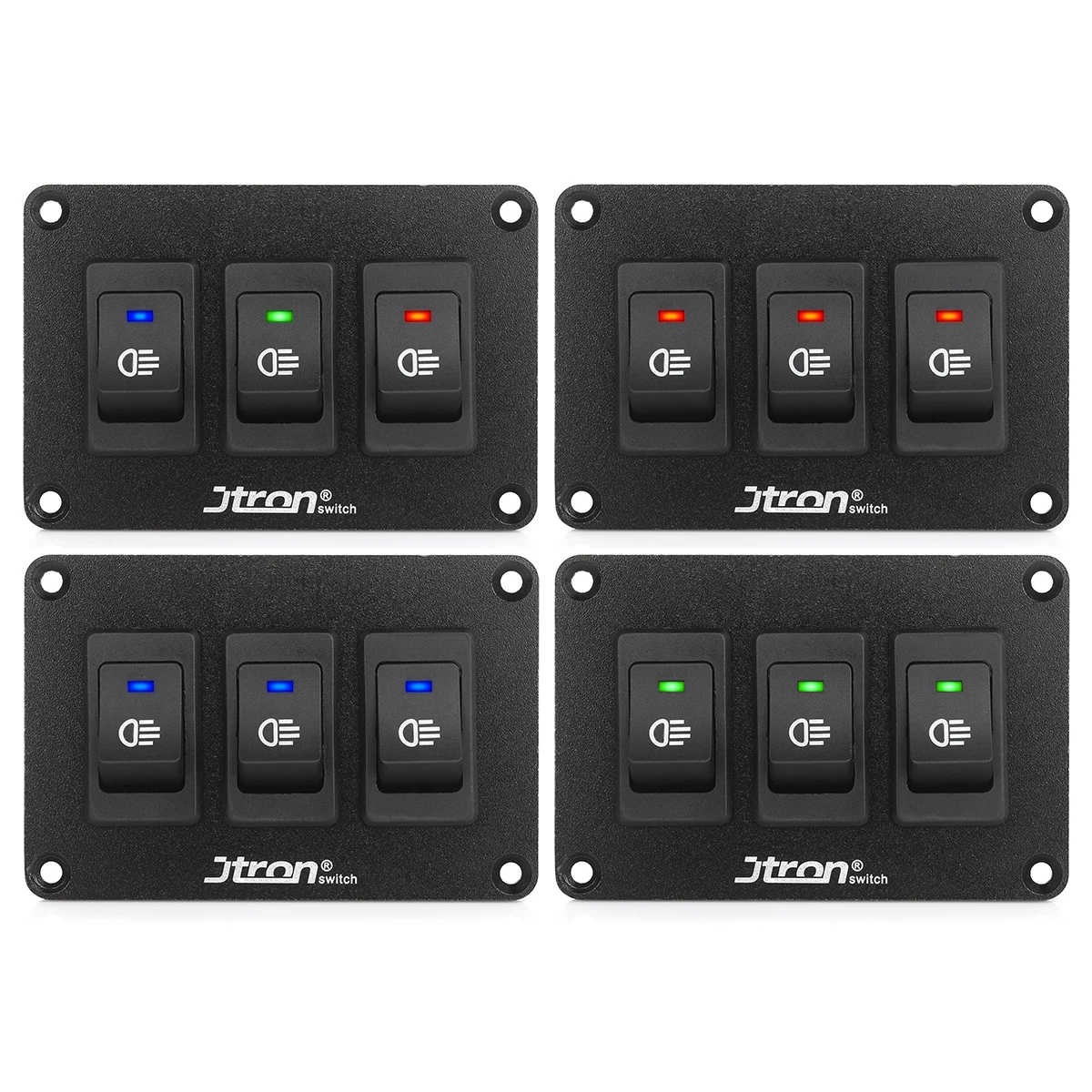 Jtron DC12V-24V 30A светодиодный кулисный переключатель автомобильный противотуманный переключатель 3 включения-выключения панели с проводом для автомобиля лодки внедорожника