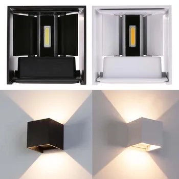 

7W LED Wall Light Outdoor Waterproof IP65 Aluminum Porch Garden Wall Lamp Indoor Bedroom Bedside Decoration Lighting Lamp